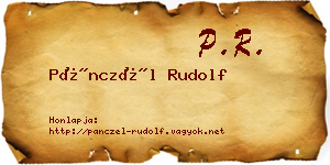Pánczél Rudolf névjegykártya
