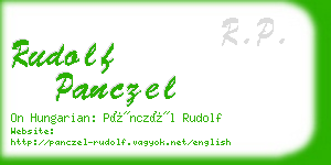 rudolf panczel business card